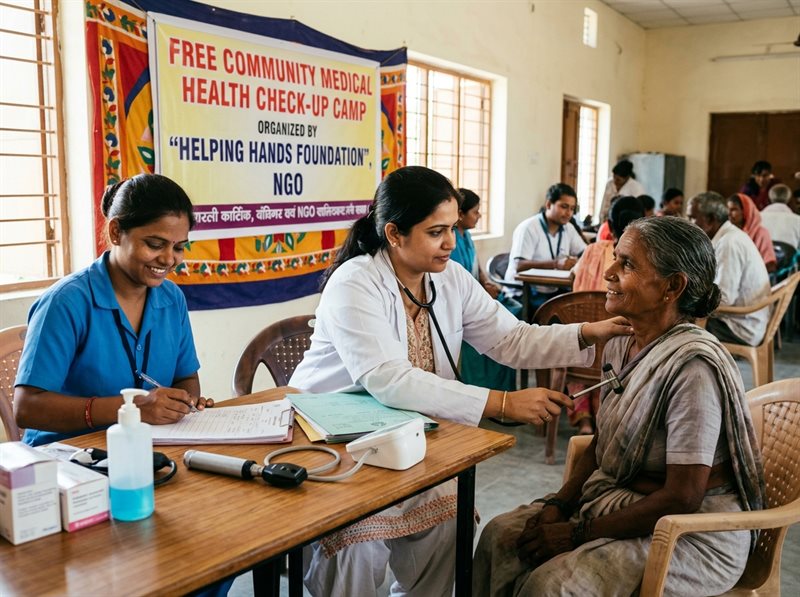 Free healthcare check-up camps and diagnostic services by Hope Givers Trust