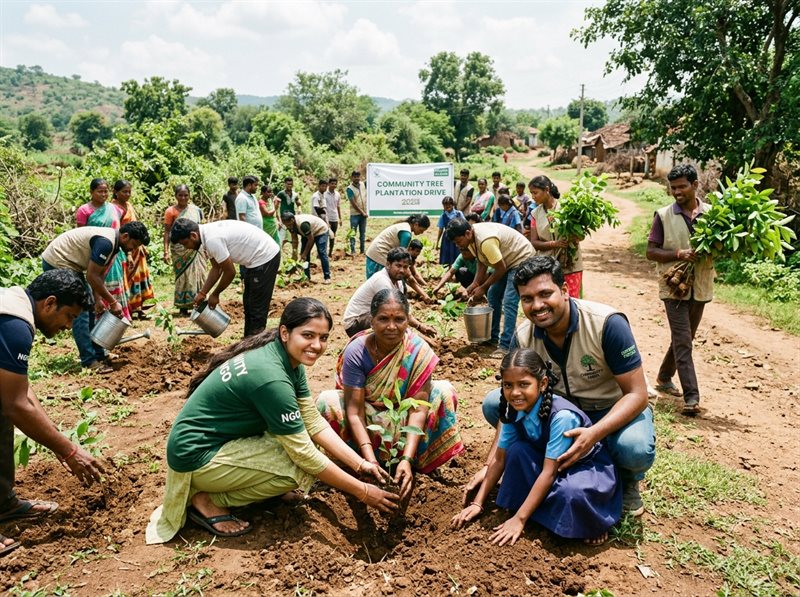 Tree plantation and environment protection drive